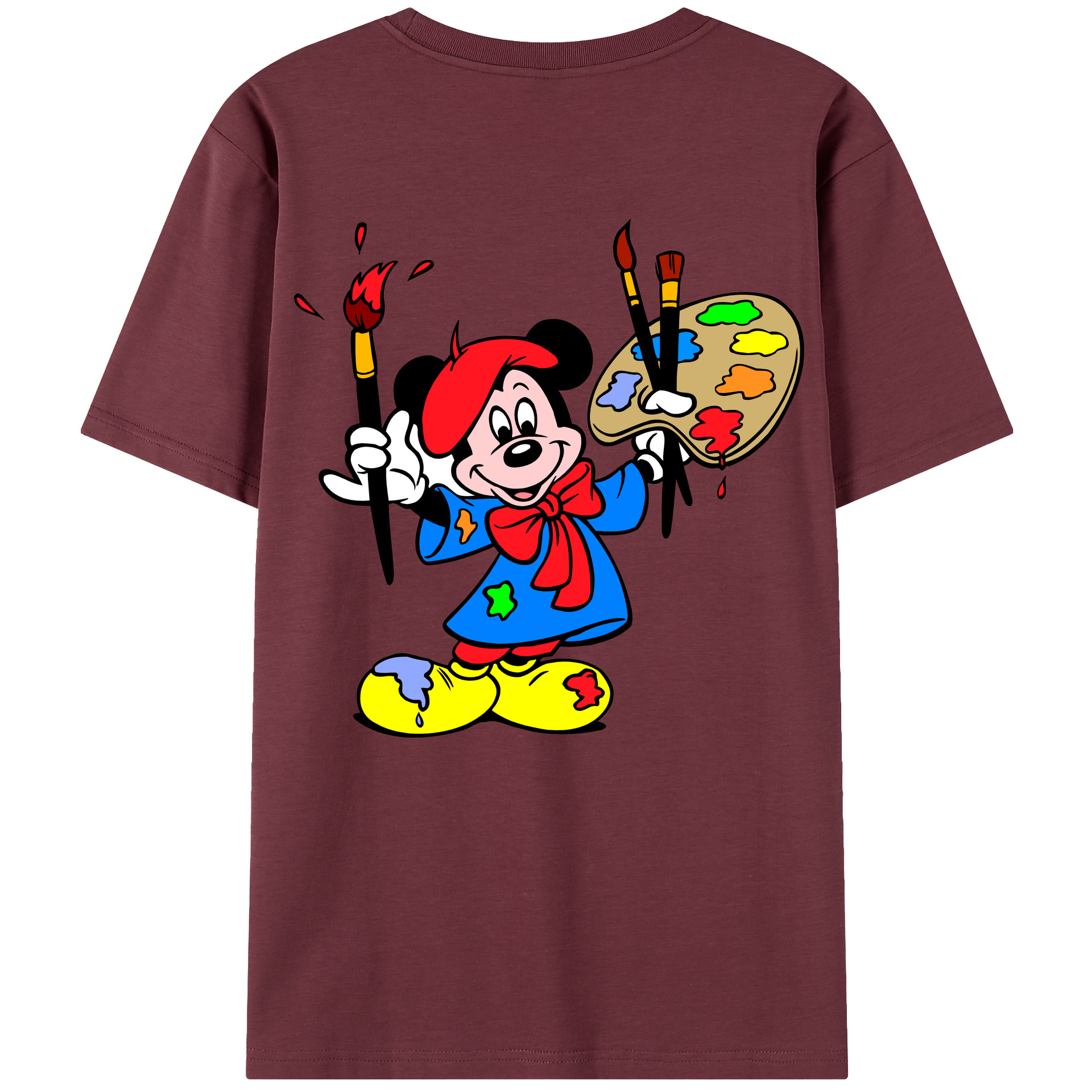 （画像用） ミッキーマウス Mickey Mouse 綿100％半袖Tシャツ（背面プリント）